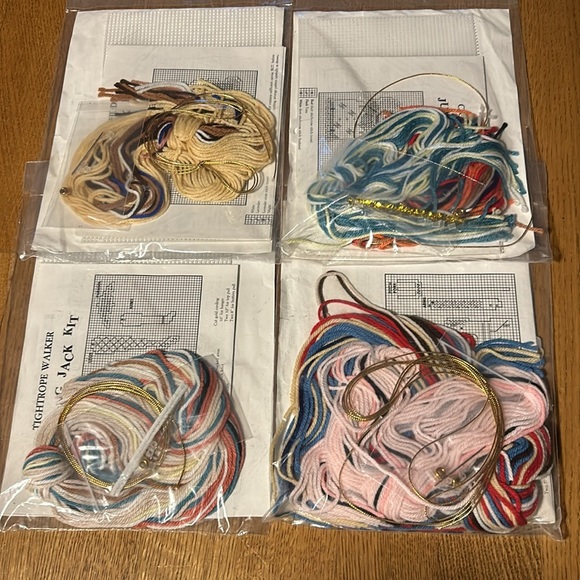 4 New Vintage 1991 Plastic Canvas Old Fashioned Moveable Pull-Toy by Back Street - Picture 11 of 11